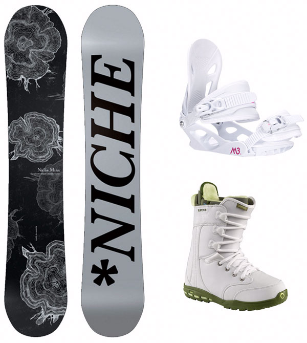 Niche Minx Women's Snowboard Package with Board, Bindings & Boots