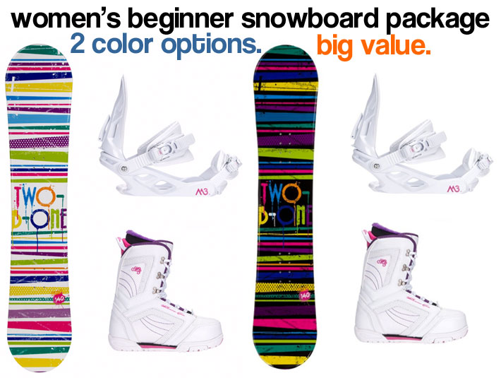 Women's Beginner Snowboard Package